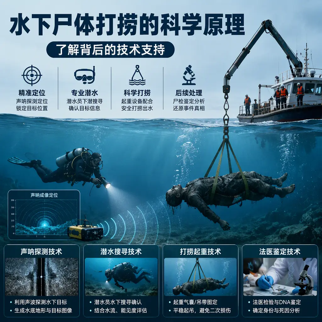 抚顺水下尸体打捞的科学原理，了解背后的技术支持